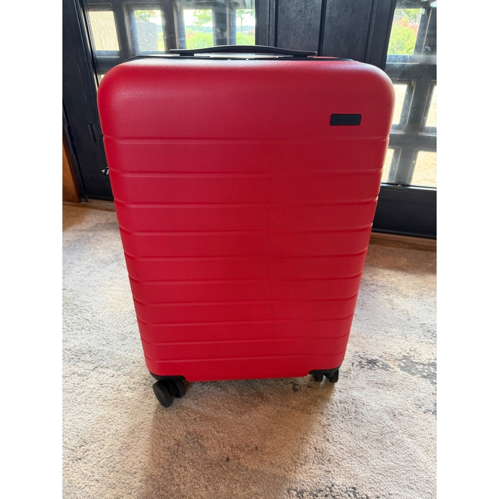 Away The Larger Carry On Suitcase Red Hardshell Spinner Luggage TSA Lock